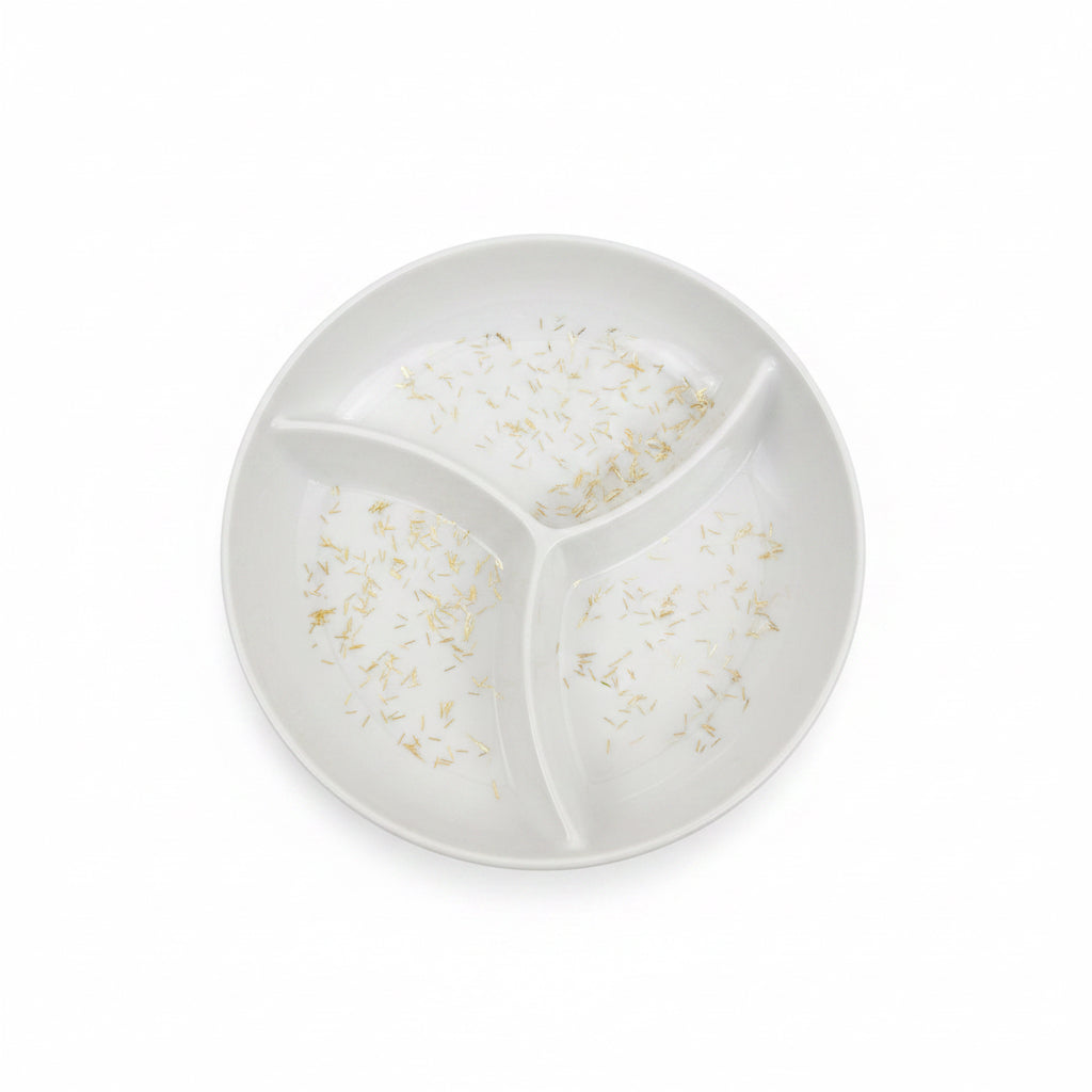 Ceramic Plate with 3 Sections