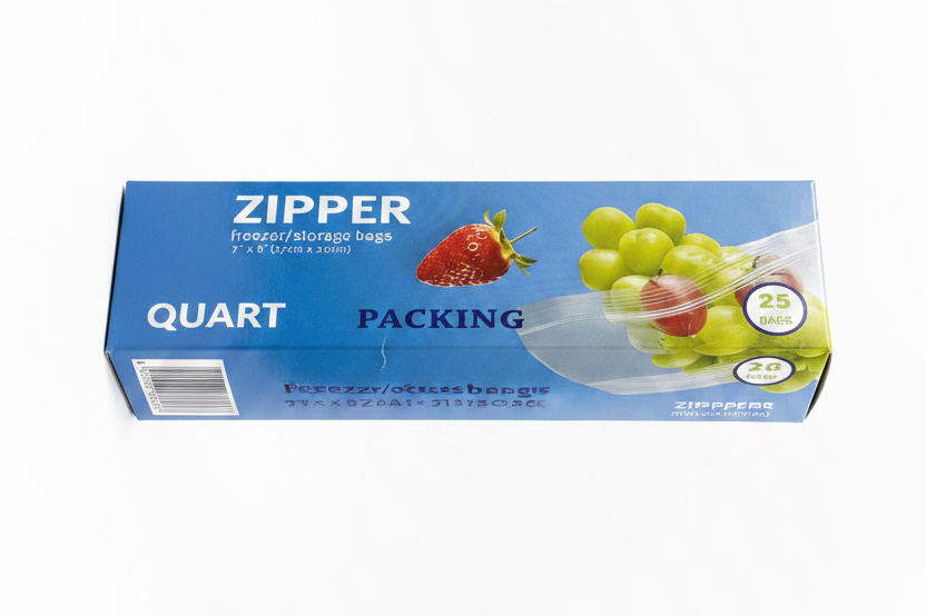 Zipper Freezer Bags Quart 25 copë