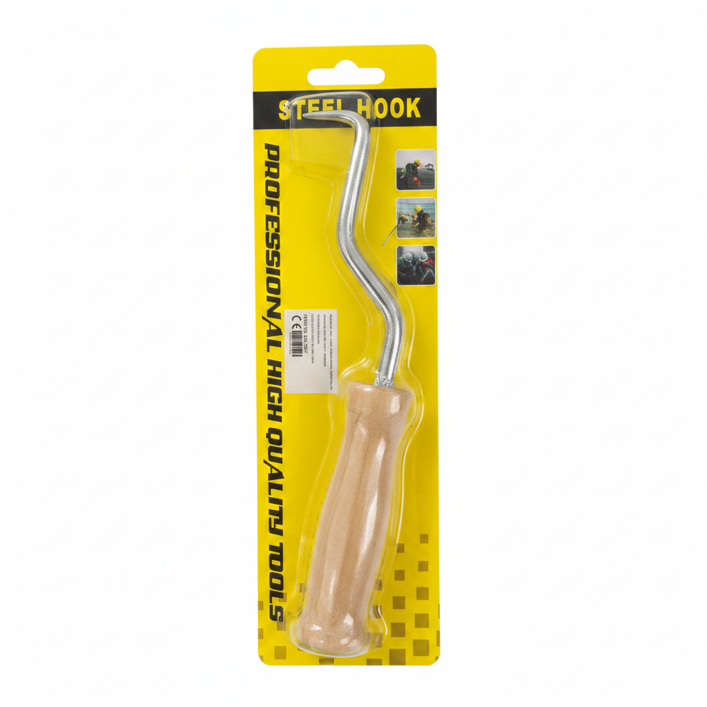 Wire Tying Tool - Steel Hook Wire Twister with Wooden Handle CE