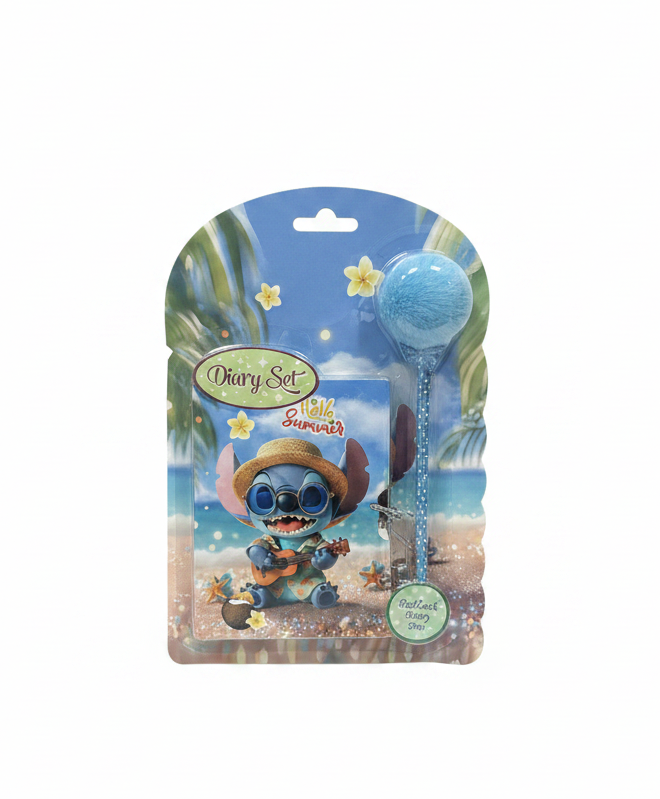 Diary Set Hello Summer me Blloknotë dhe Stilolaps