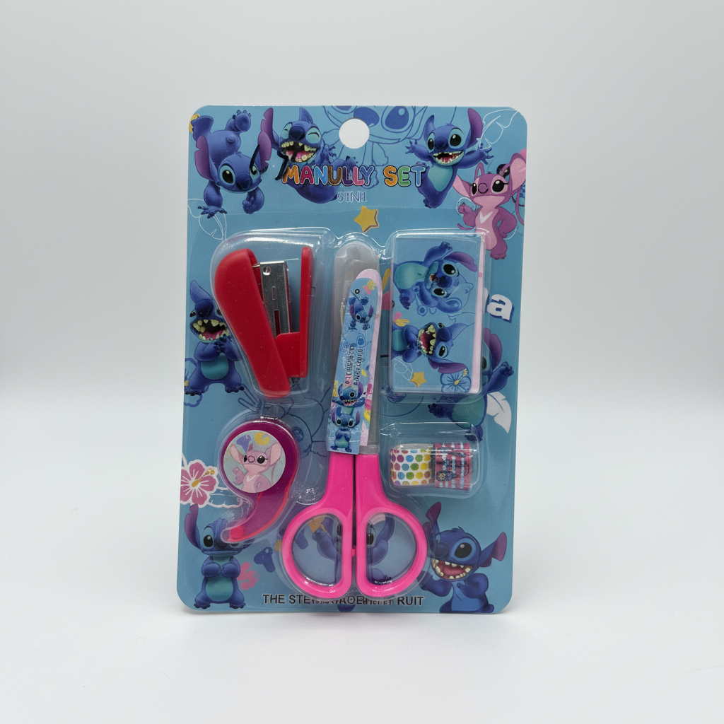 Set Kancelarie Mini për Fëmijë - Stitch Design