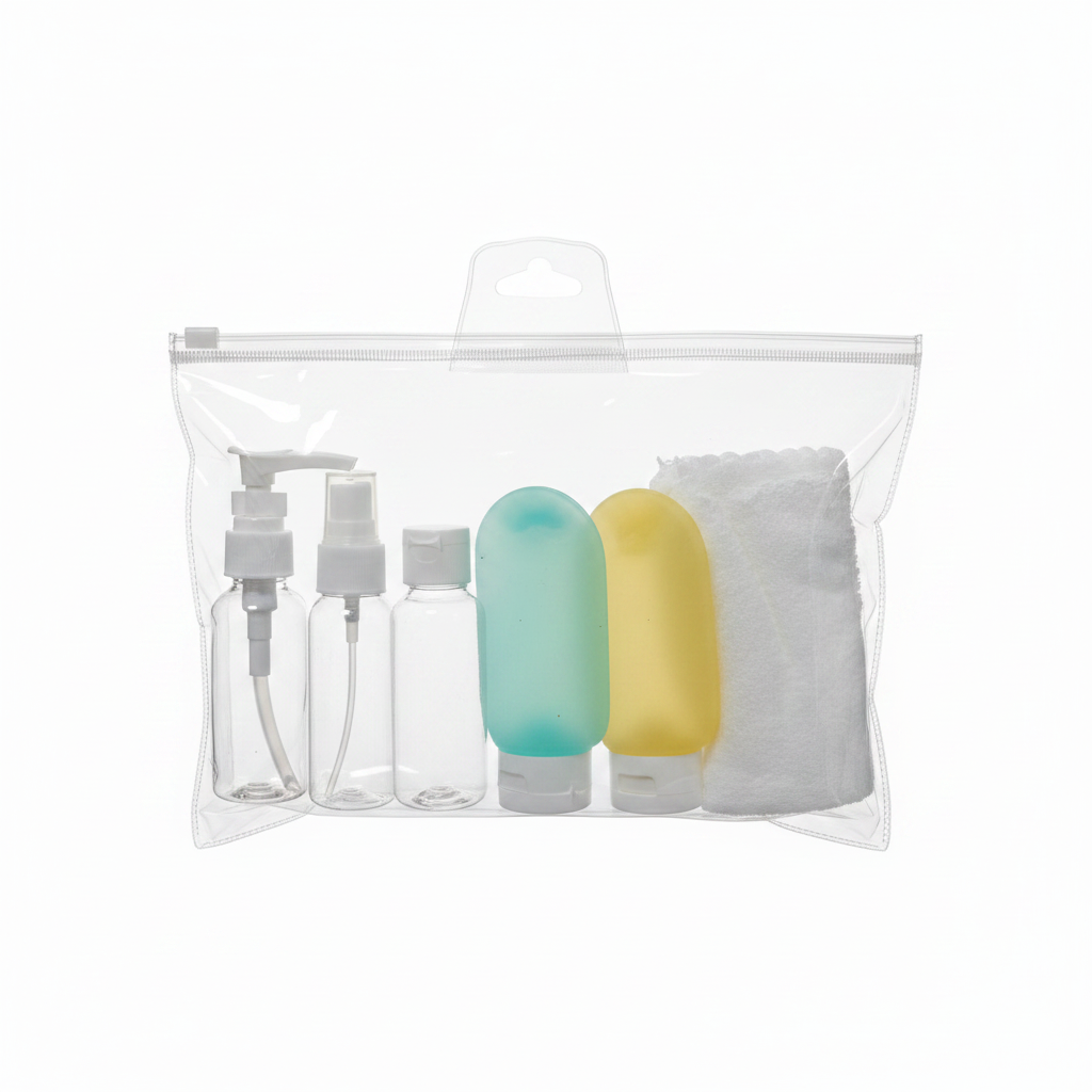 Set Shishesh Udhëtimi me Silikon 8copë - Travel Kit