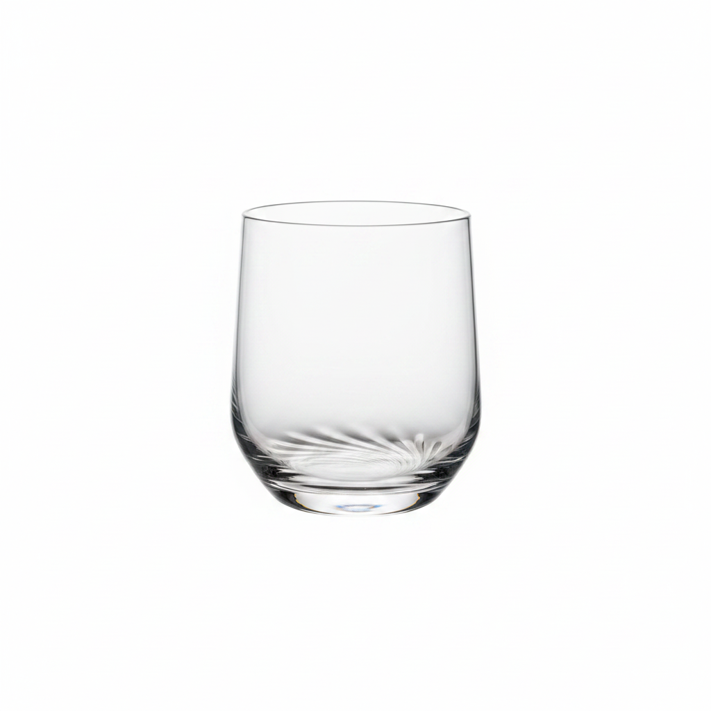 Small Cylindrical Glass with Spiral Base