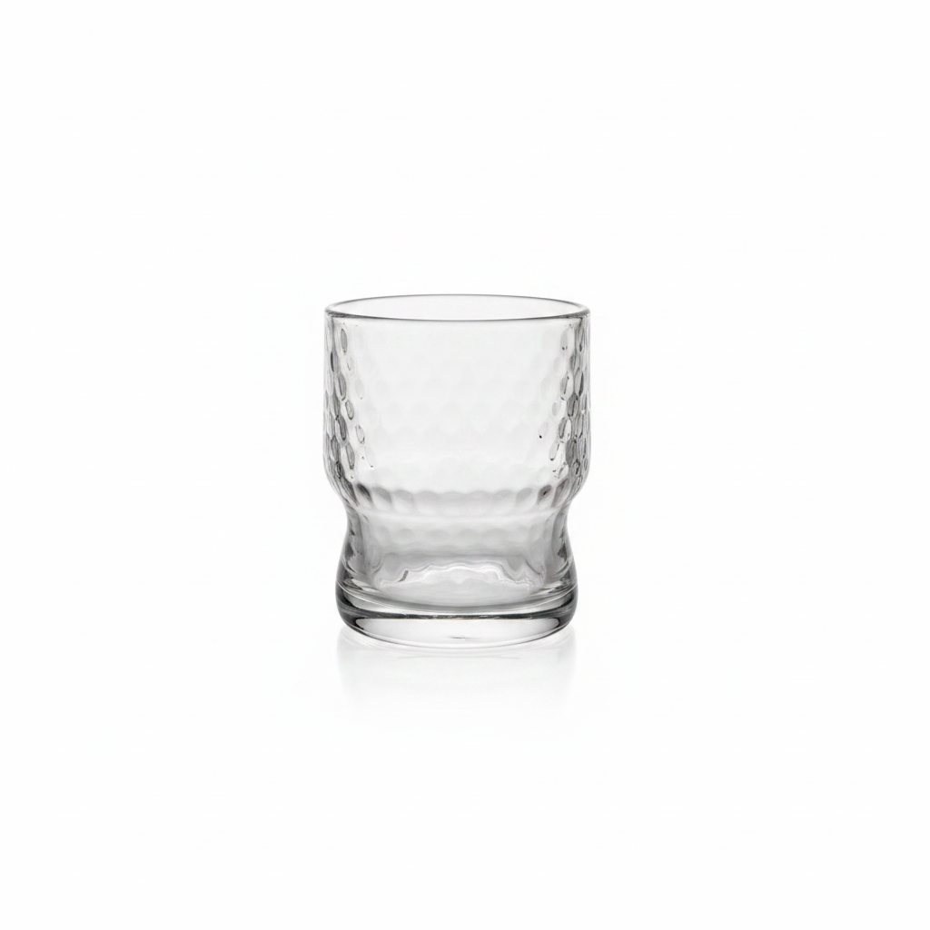 Ridged Glass with Thick Base