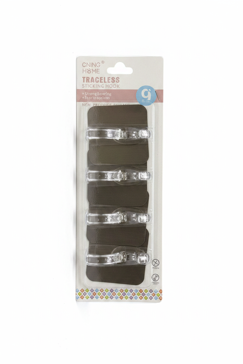 Traceless Sticking Hook 4 Copë – Grep Ngjitës pa Gjurmë, 9kg