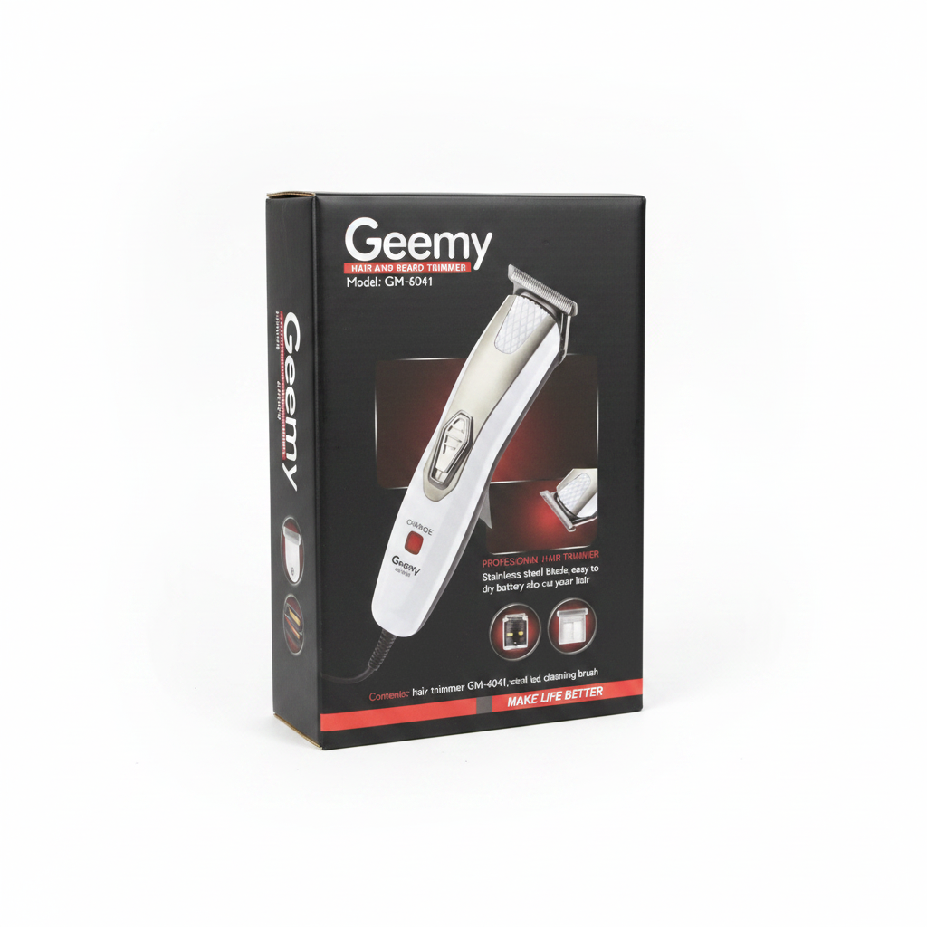Hair and Beard Trimmer Profesional GM-6041 me Bateri Rimbushese