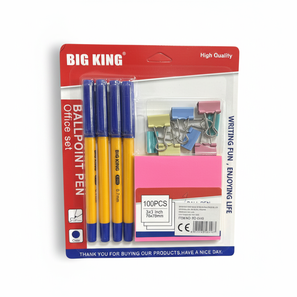 Set Zyre BIG KING - Stilolaps + Kapsa + Bllok Ngjitës