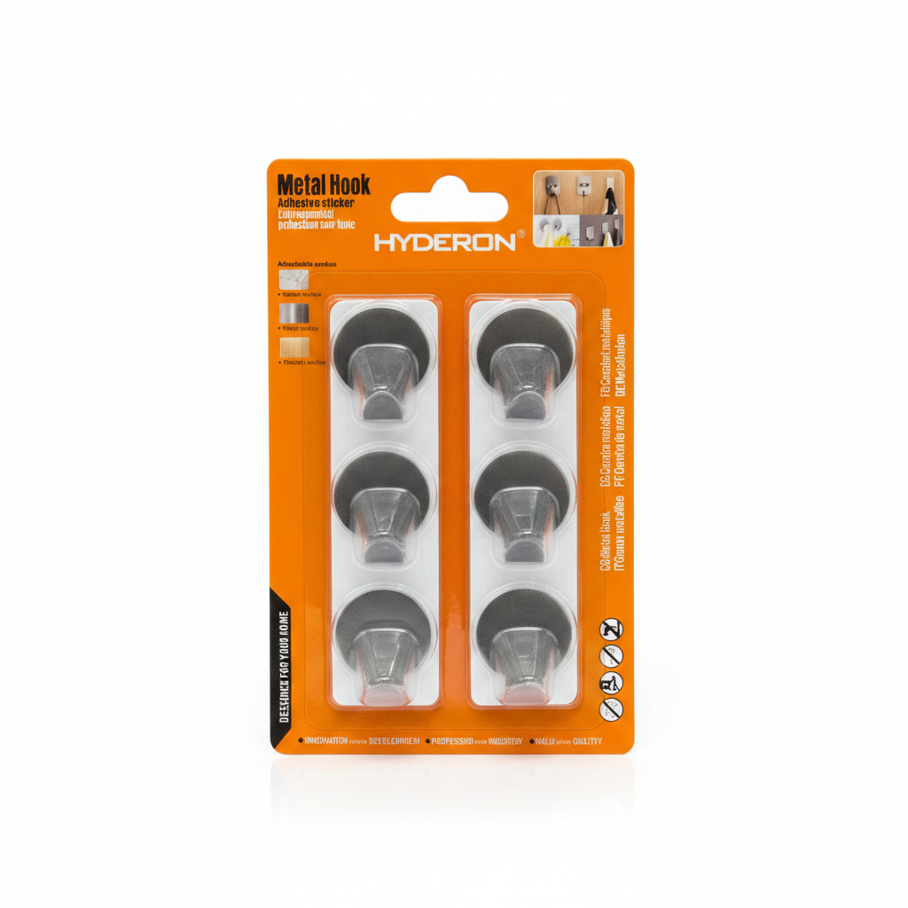 Metal Hook Adhesive — 6 Copë