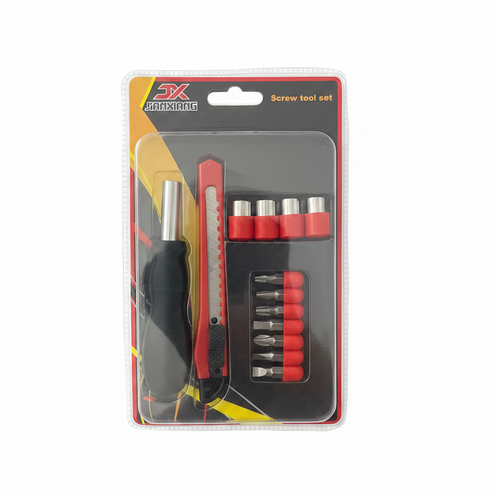 Set Mjetesh Shurbash (Shkrepëse) - Set mjetesh me Bits + Fyellza (koka) + Thikë CE