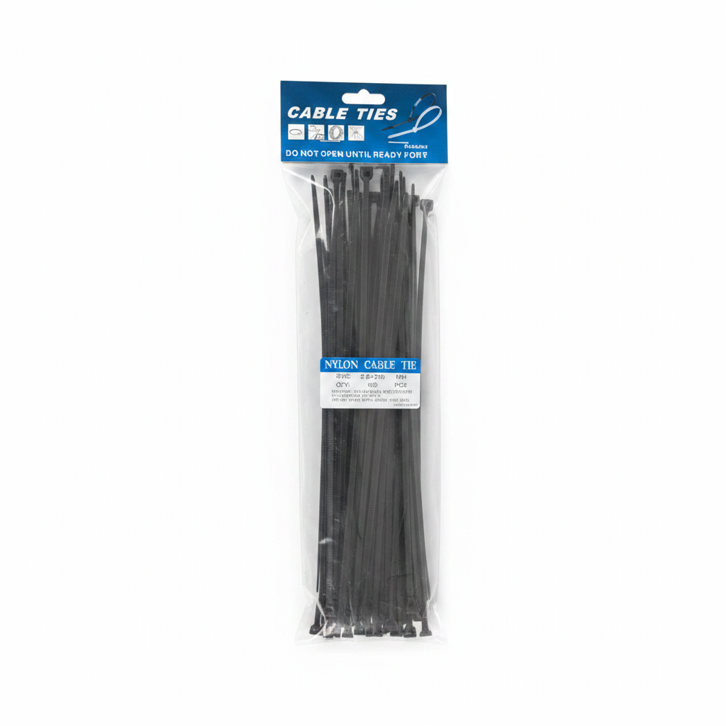 Lidhëse Kabllosh Nylon të Zeza 3.6x250mm 100 copë