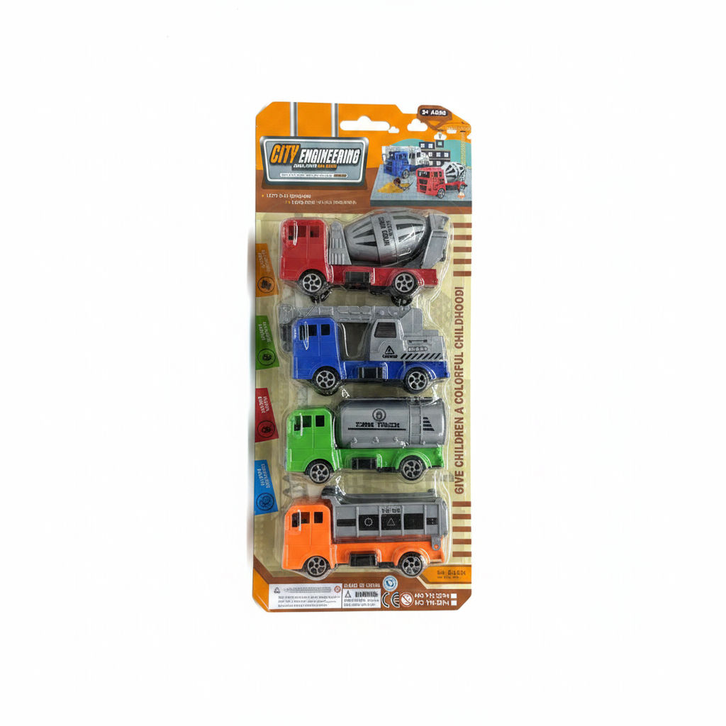 Set Lodrash Makinash Ndërtimi - 4 Copë