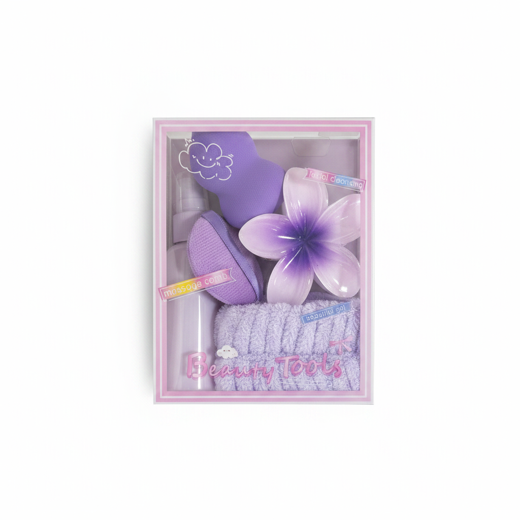 Set Beauty Tools Vjollëz - Pastrues Fytyra dhe Brez Flokësh