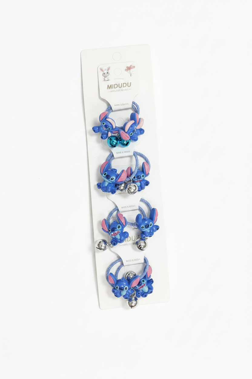 Gome Flokësh Stitch 5 Copë me Figurinë 3D