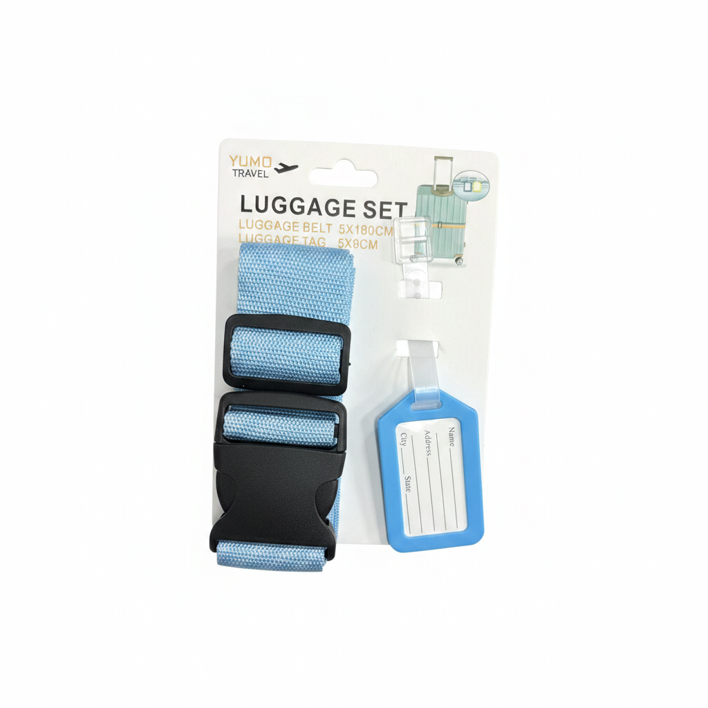 Set Udhëtimi Luggage Set - Rrip + Etiketë Bagazhi
