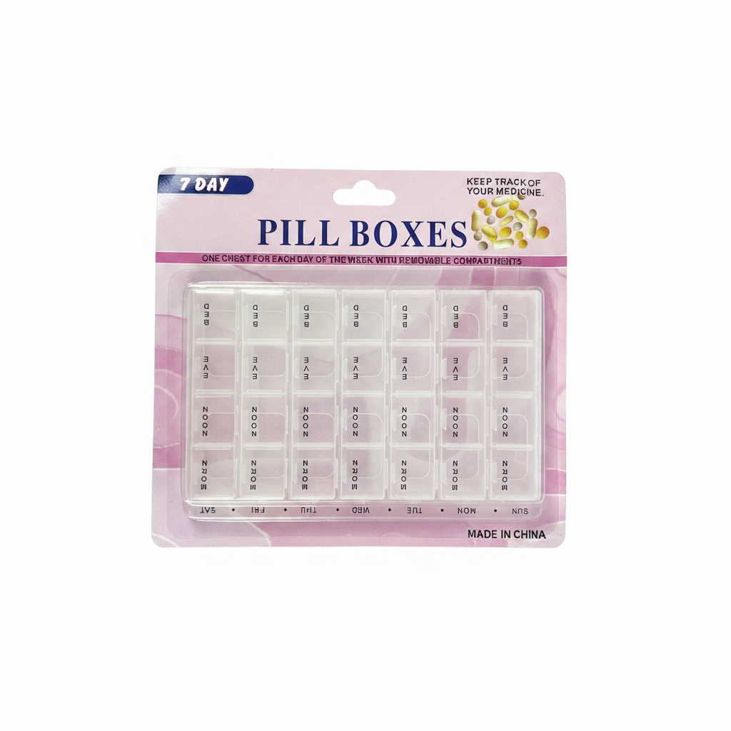 Kuti Ilacësh 7 Ditore Pill Box me Ndarje