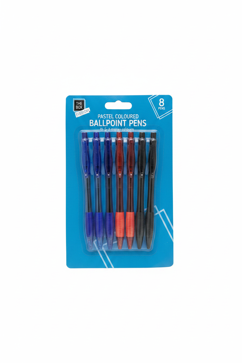 Ballpoint Pens 8 copë - Ngjyra të ndryshme