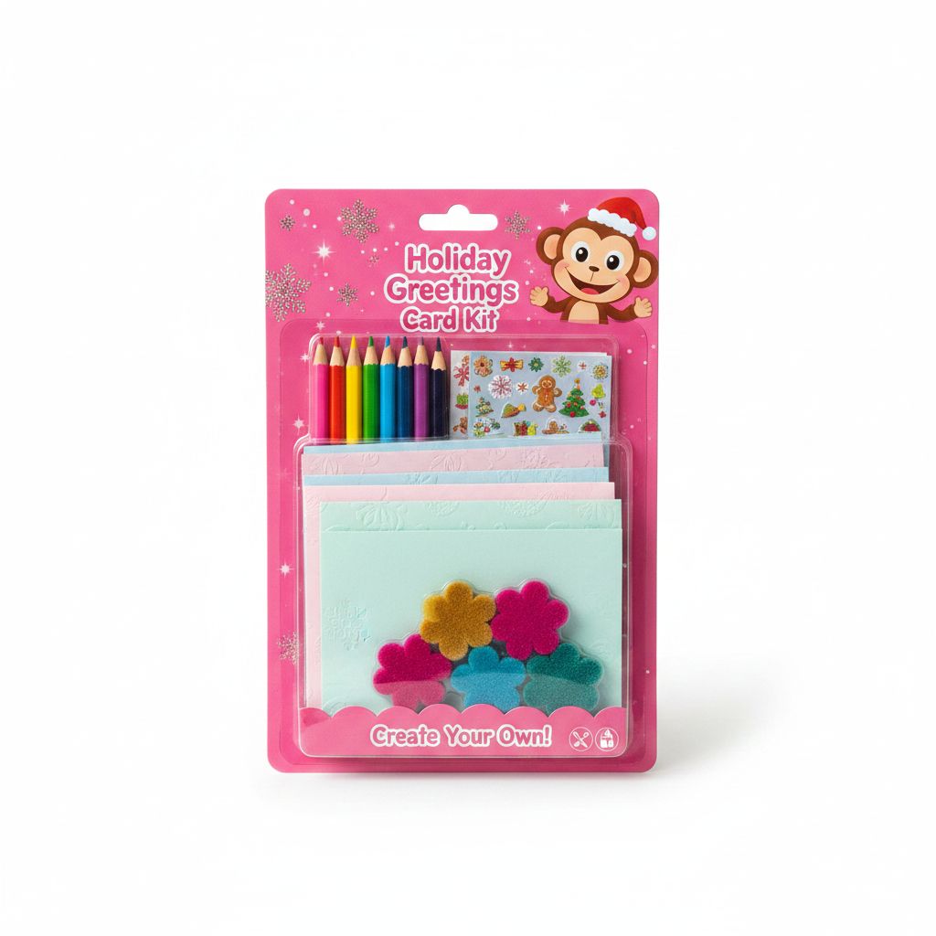 Set Kreativ DIY – Kartolina Festive me Lapsa dhe Dekorime