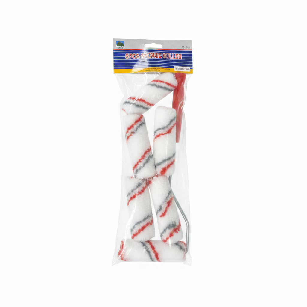 5 Copë Rrotulla Rezervë Bojësh me Shirita — Sponge Roller