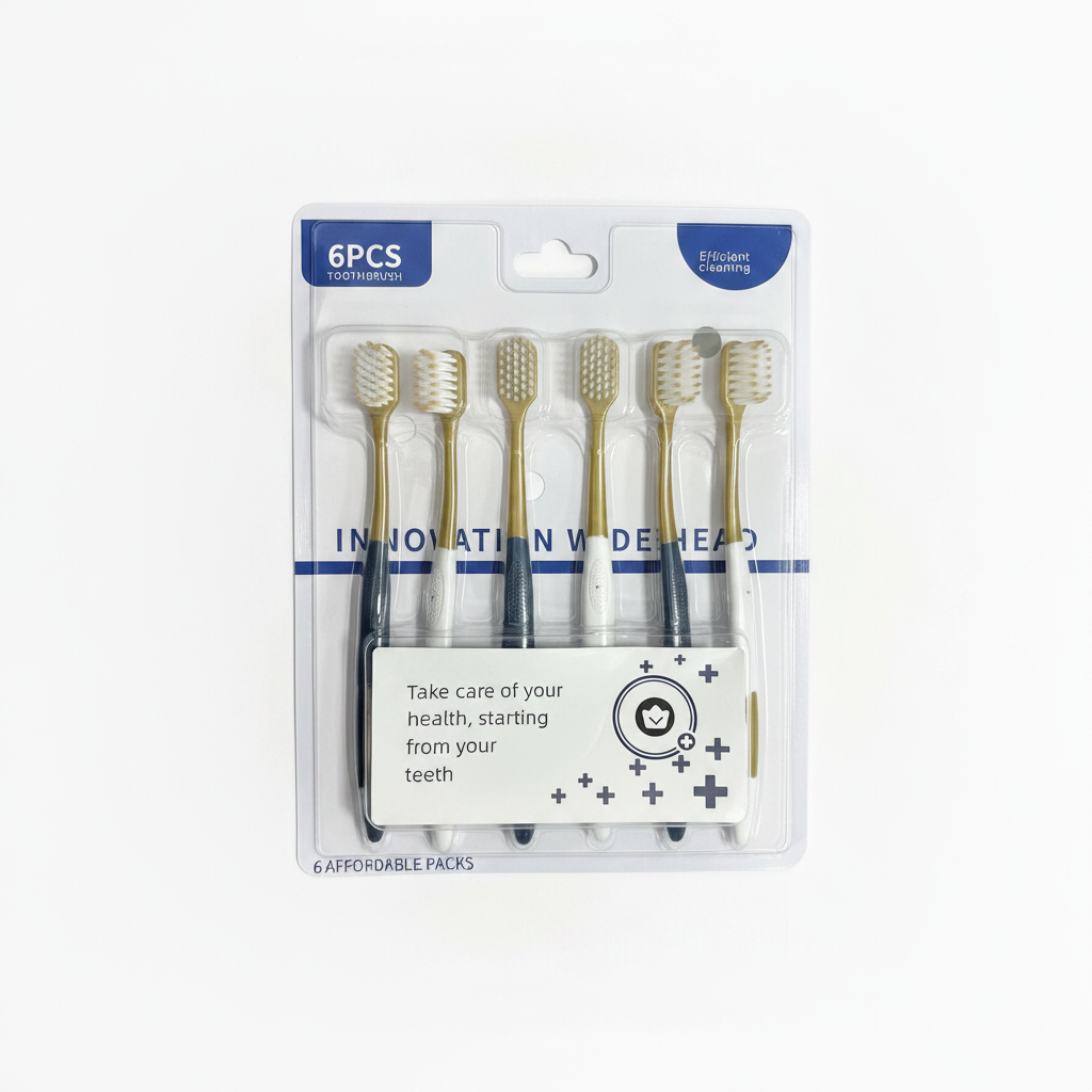 Furçë Dëmbesh 6 copë Innovation Wide Head Efficient Cleaning