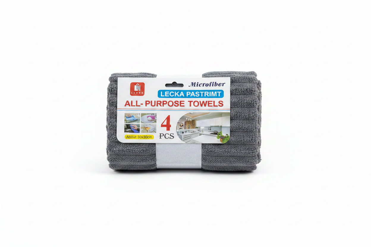 Lecka Pastrimi Microfiber Gri 4 cope 30x30cm