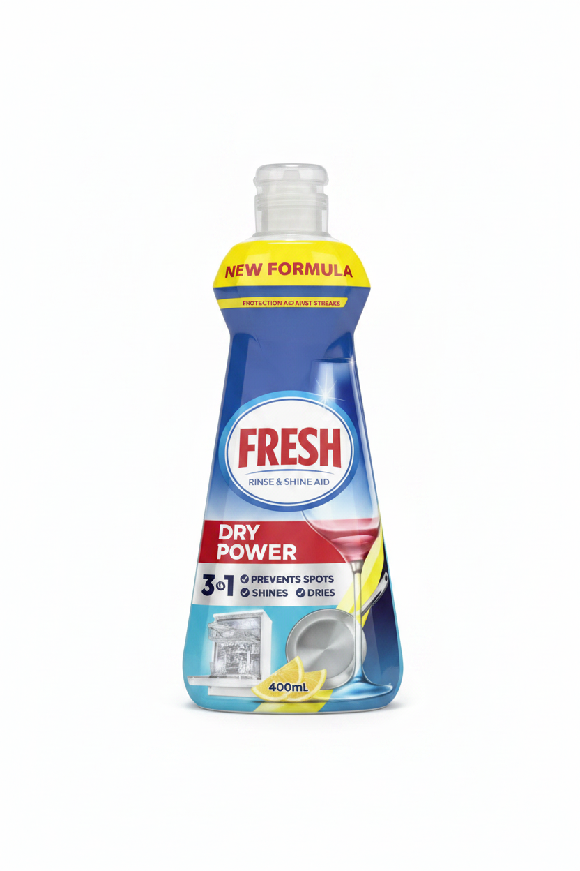 Fresh Rinse & Shine Aid Dry Power Lemon 400ml