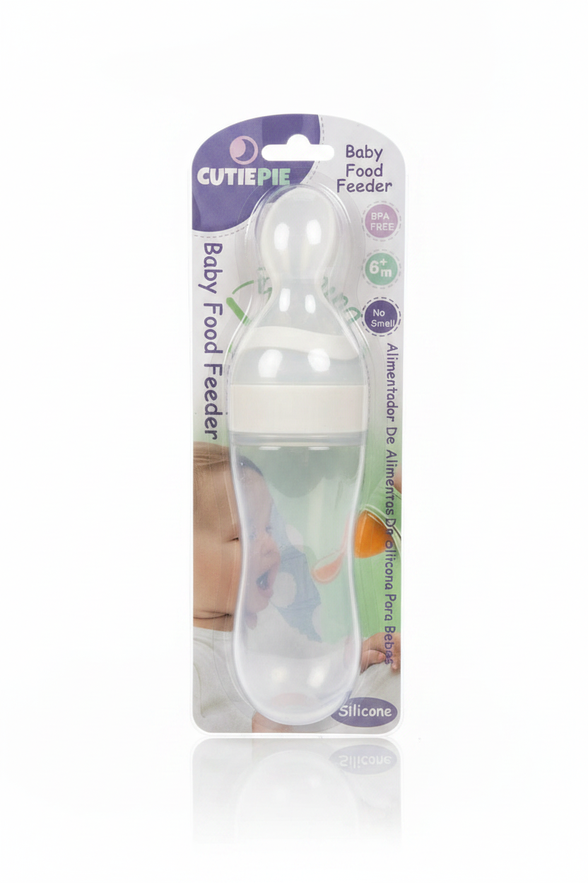 Baby Food Feeder Silikoni me Lugë