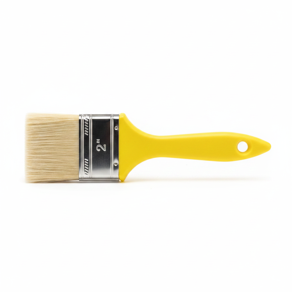 Furce Boje 2 inch 50mm - Paint Brush Qime Natyrale Doreze Verdhe per Lyerje Muri Druri