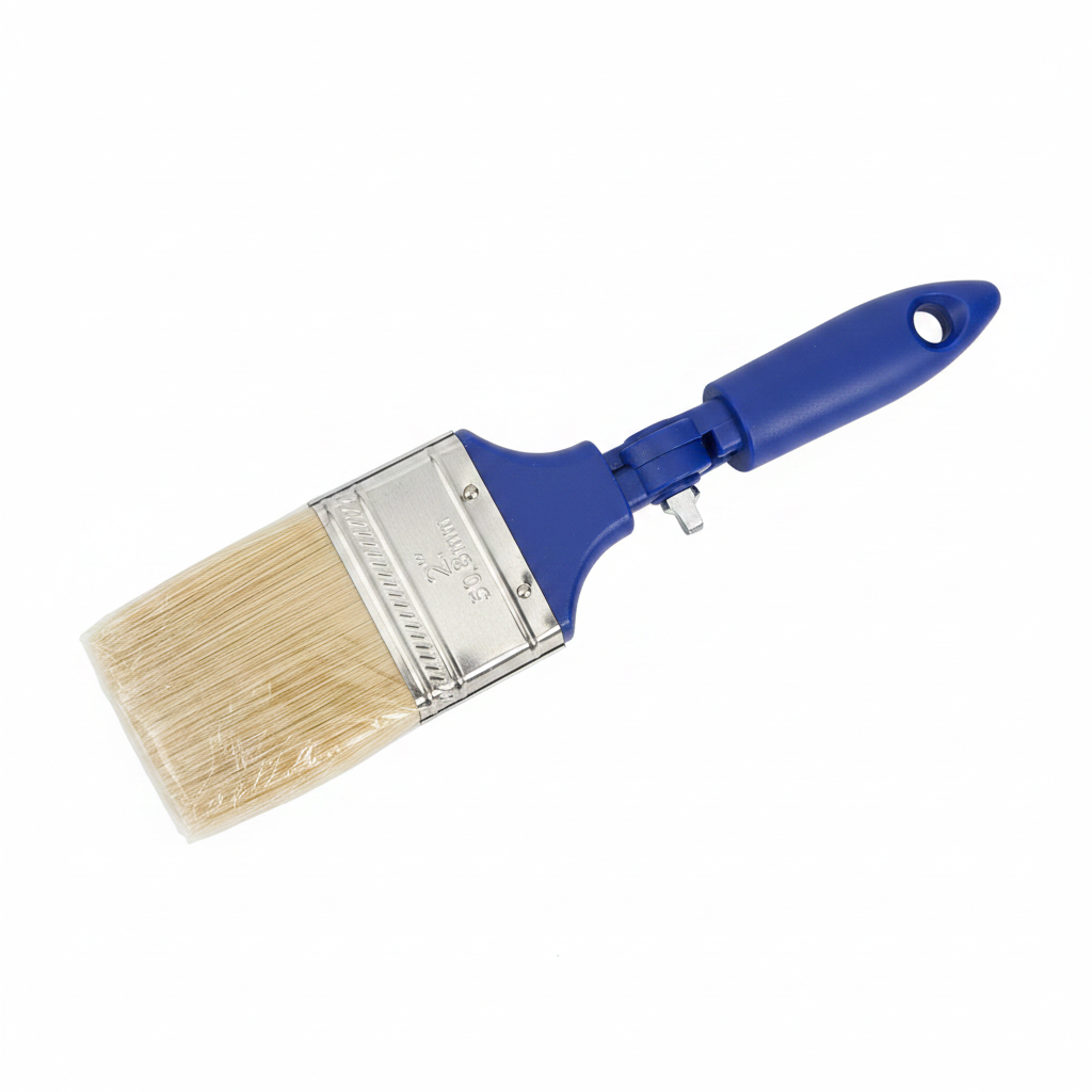 Furce Boje 2 inch 50.8mm - Paint Brush Qime Natyrale Doreze Blu me Mekanizem Rrotullues per Lyerje
