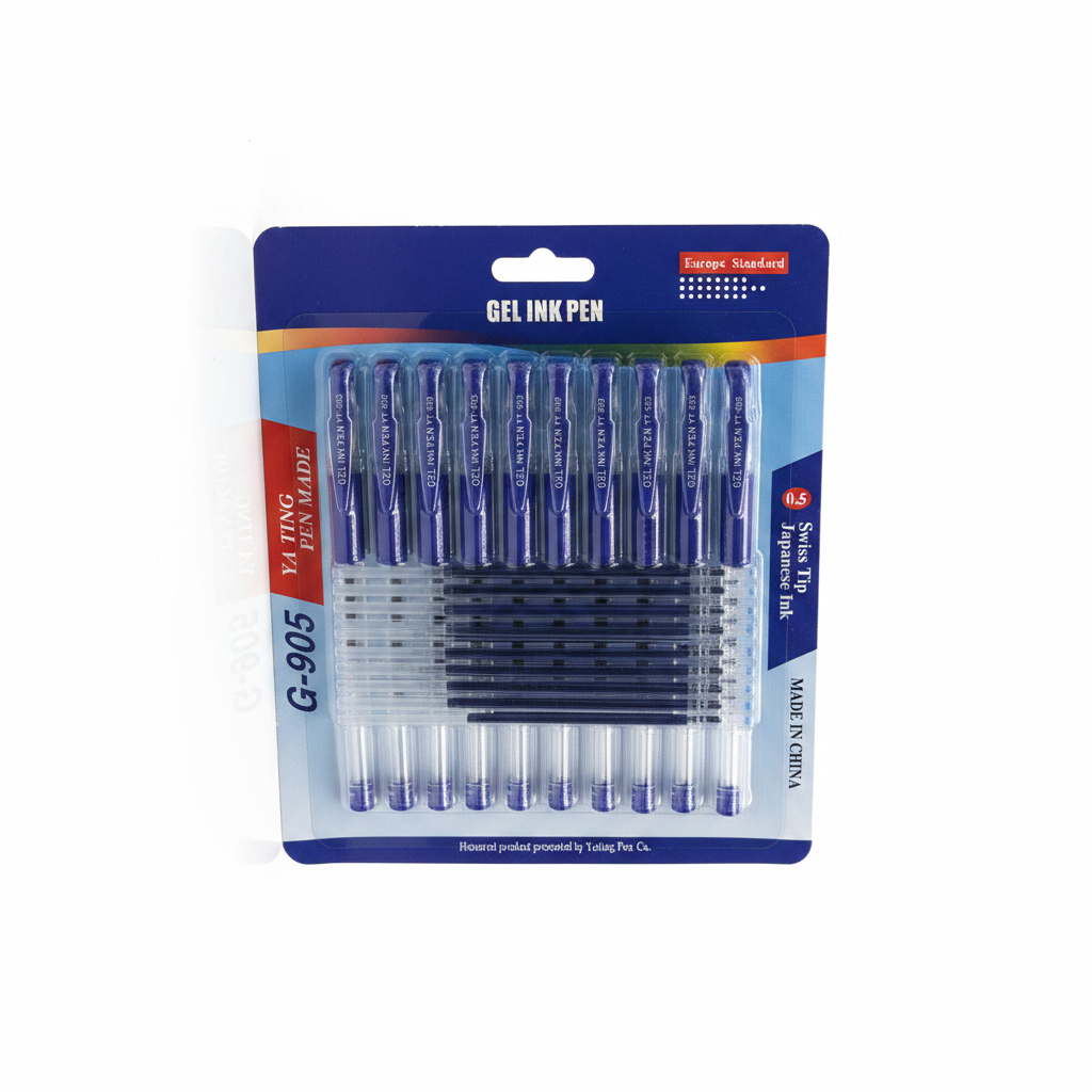 Gel Ink Pen G-905 - Set 10 copë me rezerva
