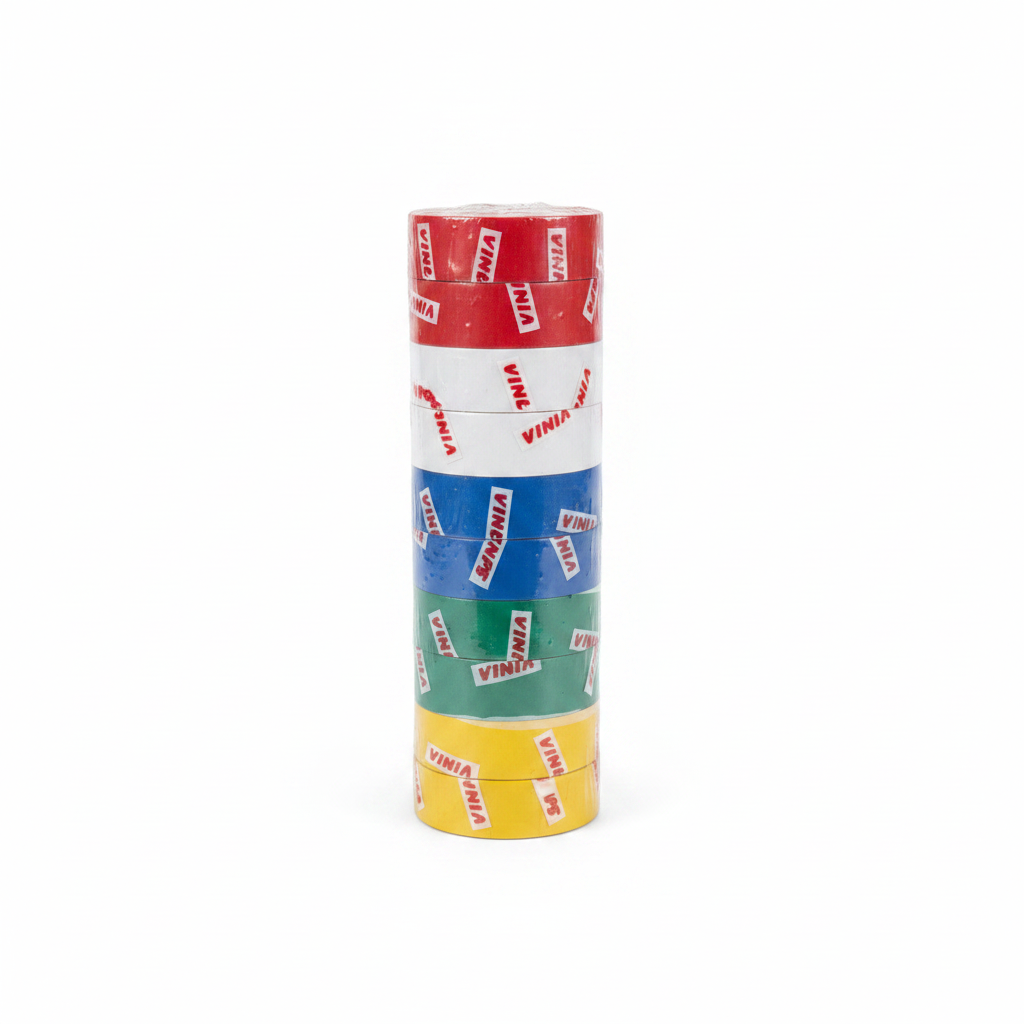 VINIA Multi-Colored Electrical Insulating Tape 10 Pieces - Red White Blue Green Yellow
