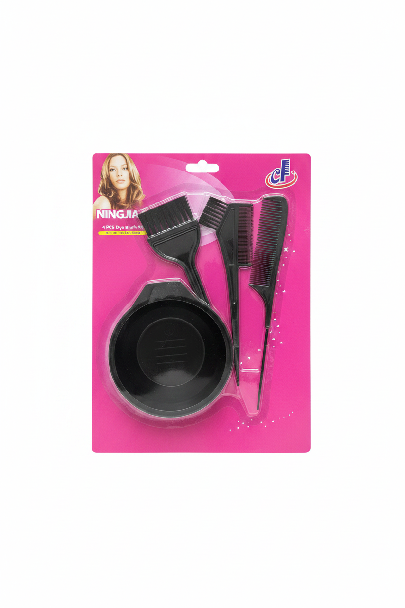 Set Furçash Ngjyrosje Flokësh 4 Cope