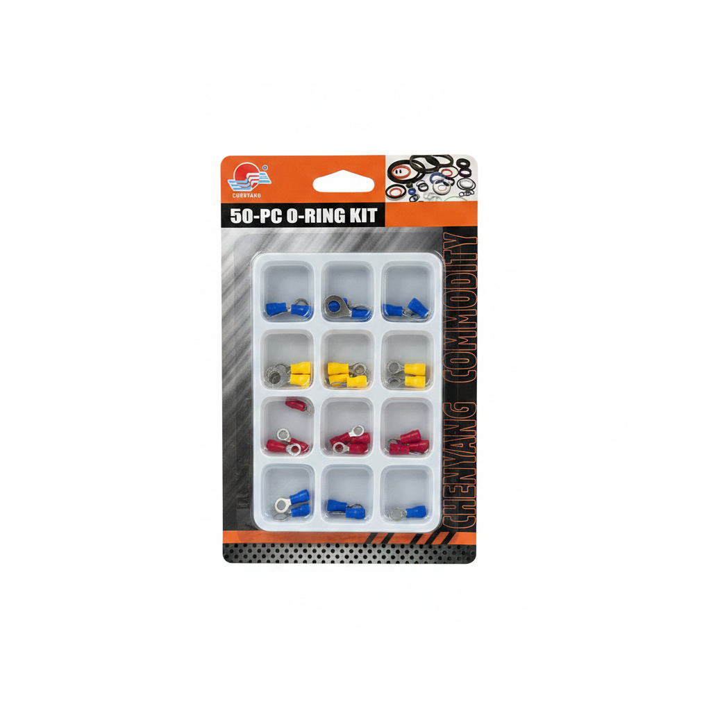 Set 50 copë Gomina Hidraulike - Kit O-Ring Gome të Zeza Madhësish të Ndryshme