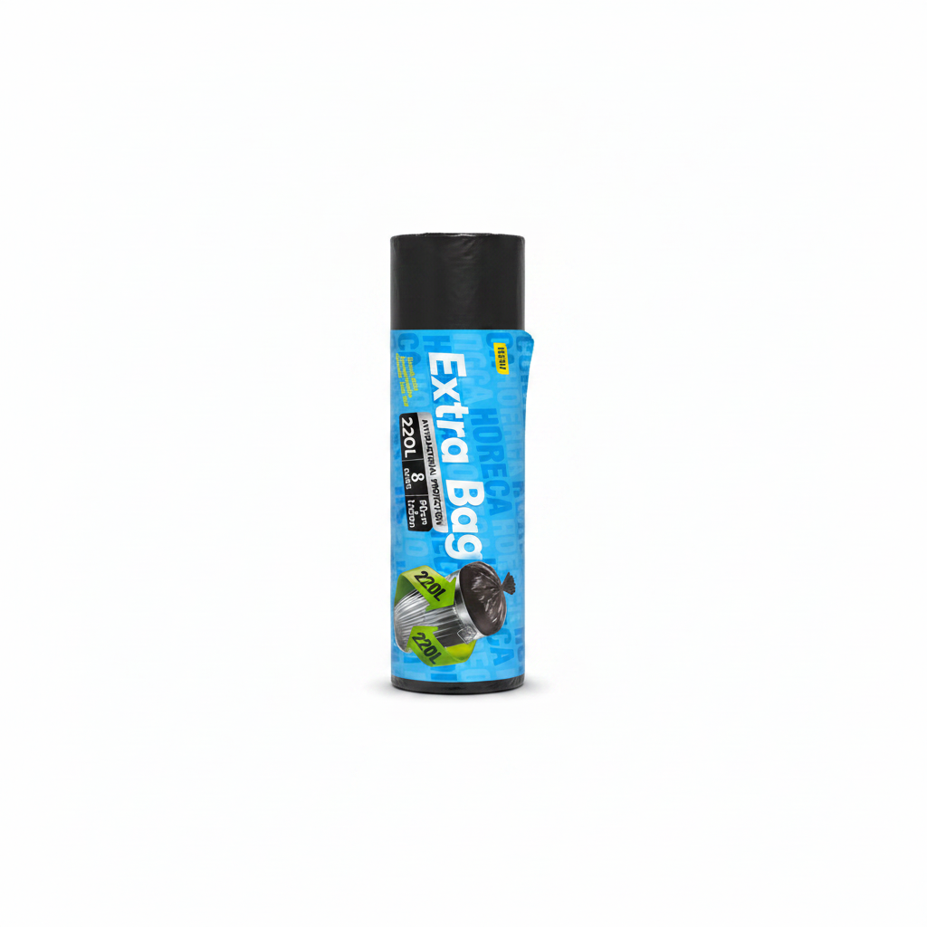 Qese Mbeturinash Extra Bag 220L Antibakteriale - 8 cope 90x120cm