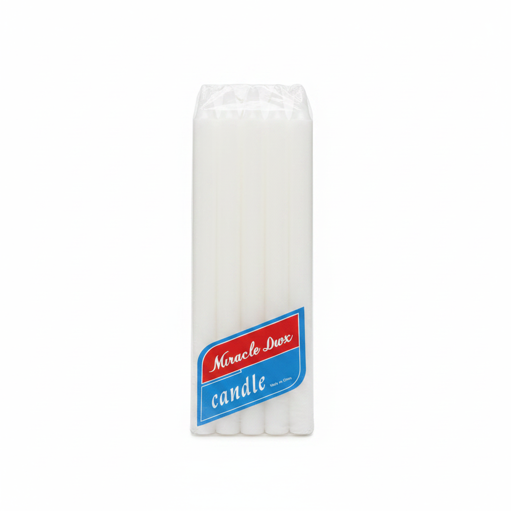 Tall White Candles - Set of 10