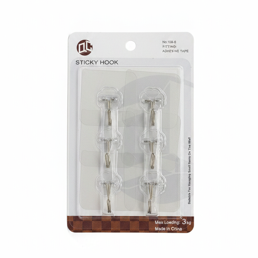 Sticky Hook Set 4 Copë – Grep Ngjitës me Shirit Ngjitës