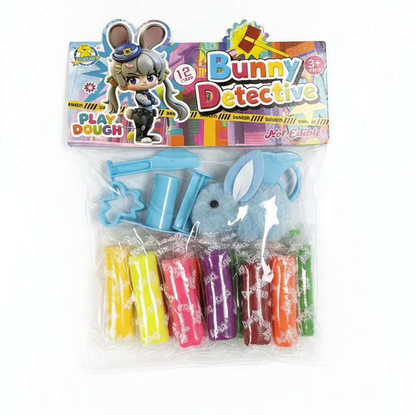 Plastelina Bunny Detective 12 Ngjyra me Lepurush