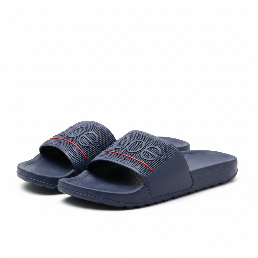 Papuçe Oborri Blu Marine — me Vija të Kuqe