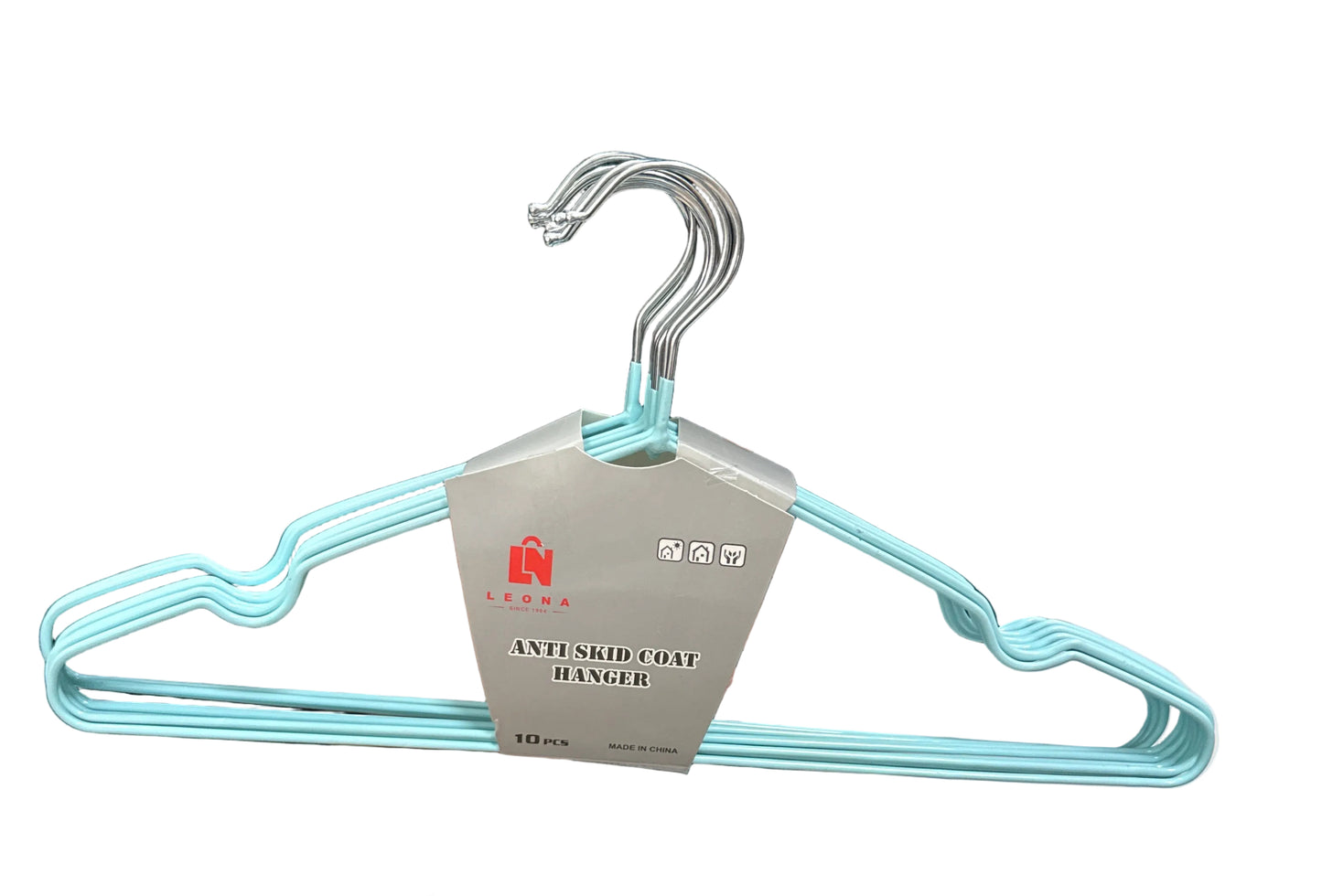Anti Skid Coat Hanger 10 Cope - Grigë Metalike