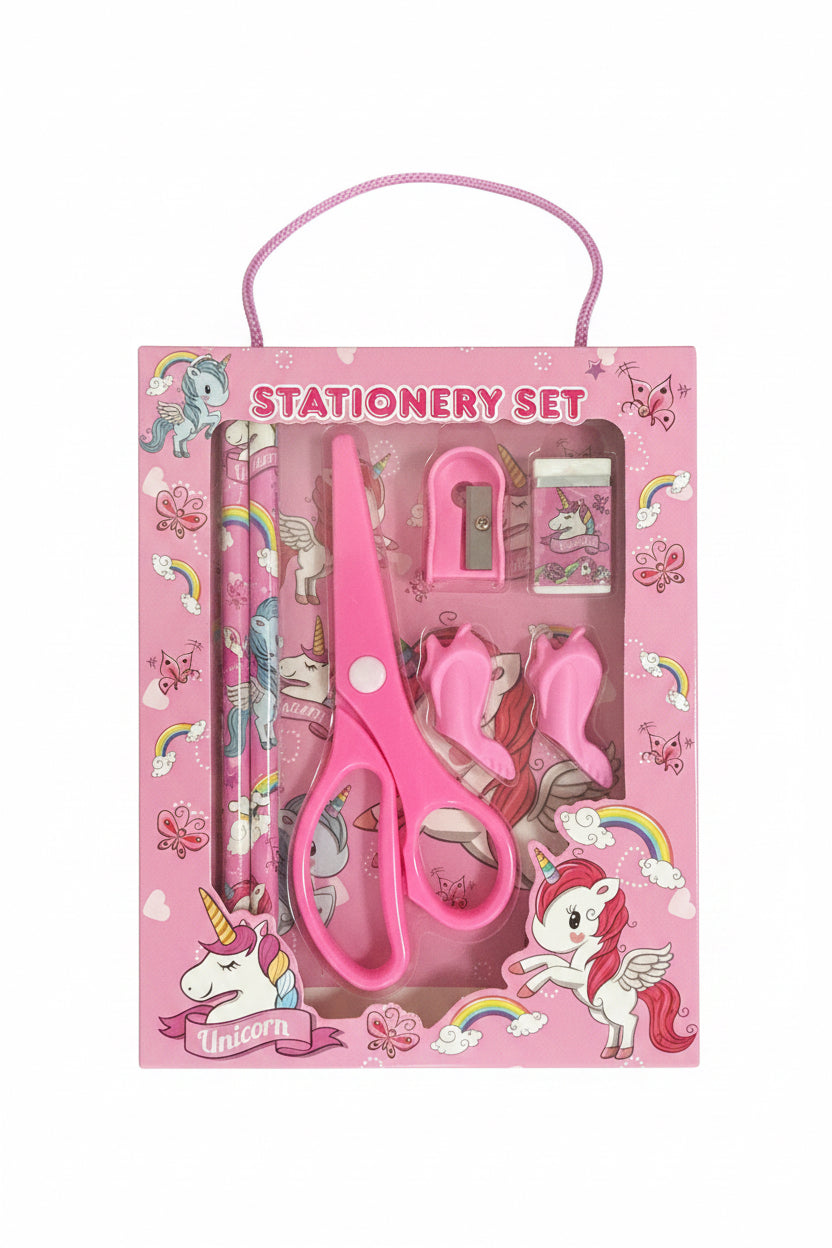 Set Shkollor Unicorn - Stationery Set Rozë