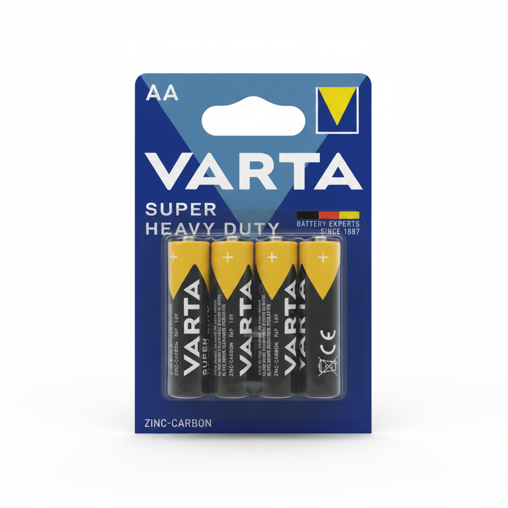 Bateri AA Super Heavy Duty Zinc-Carbon 1.5V — 4 cope