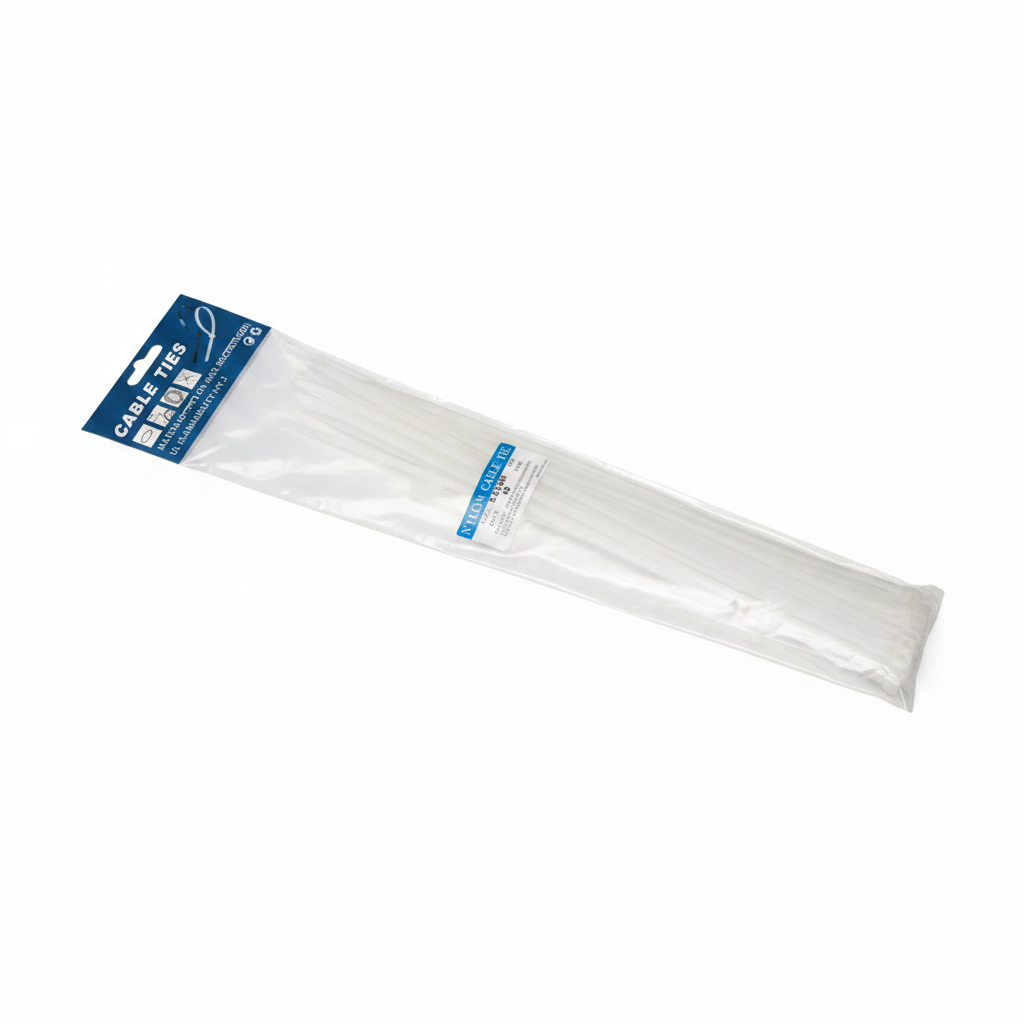 Lidhëse Plastike të Bardha - Nylon Cable Ties 3.6x400mm UL Recognized CE për Kabllo Tela