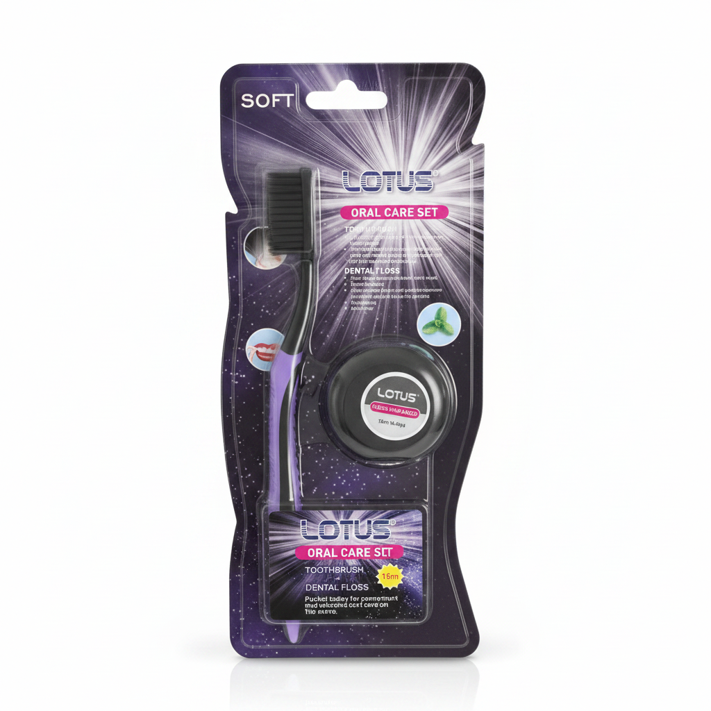 Set Kujdesi Oral - Lotus Oral Care Set Brush + Dental Floss