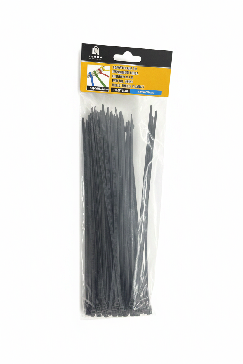 Lidhëse Plastike të Zeza 100 copë — 4mm×350mm