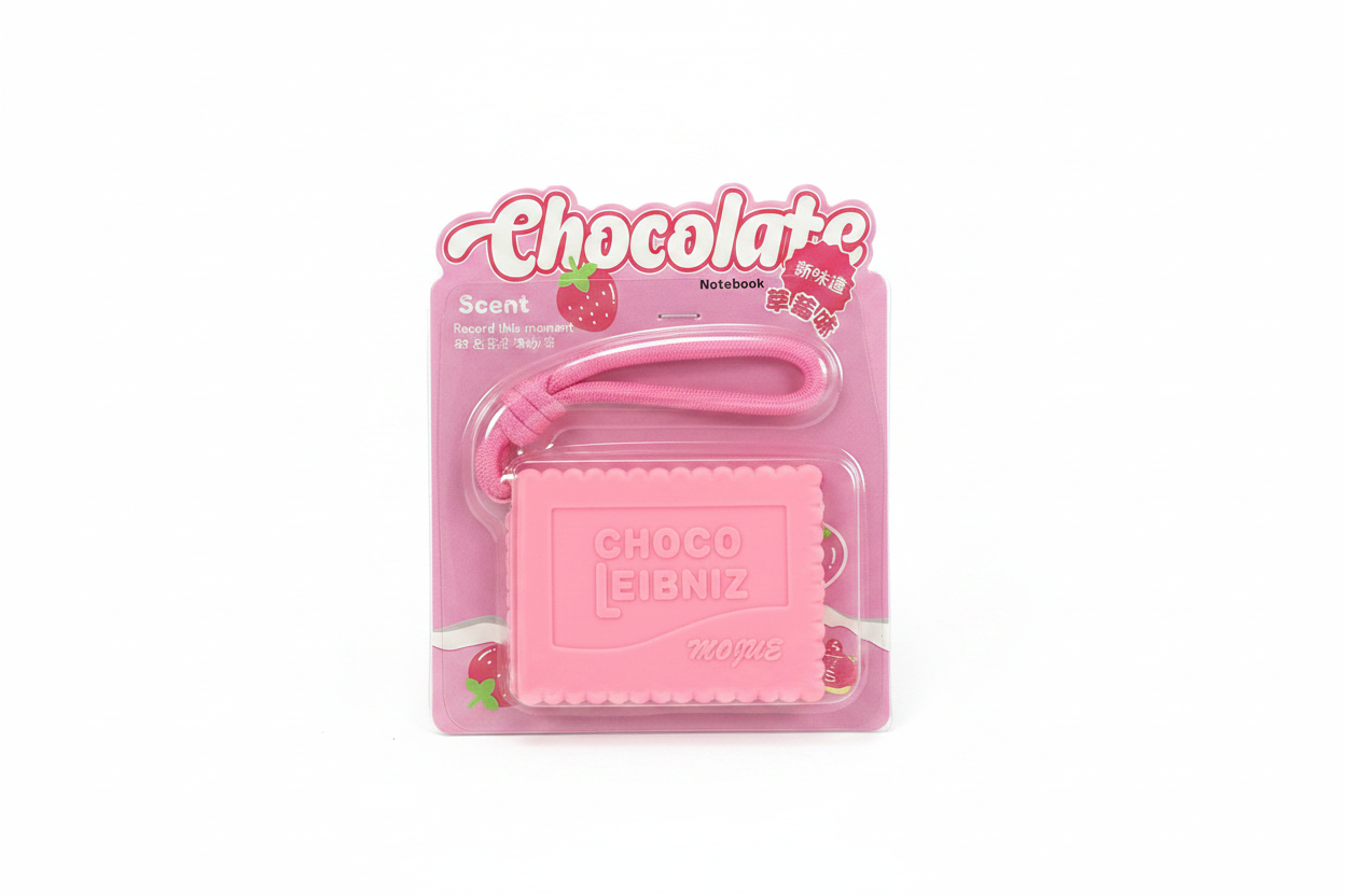 Notebook Çantë Arome Çokollate Strawberry Rozë me Litar