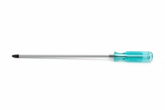 Kacavide e Gjate Phillips PH2 - Long Screwdriver Kryq me Doreze Blu-Jeshile Celik Krom