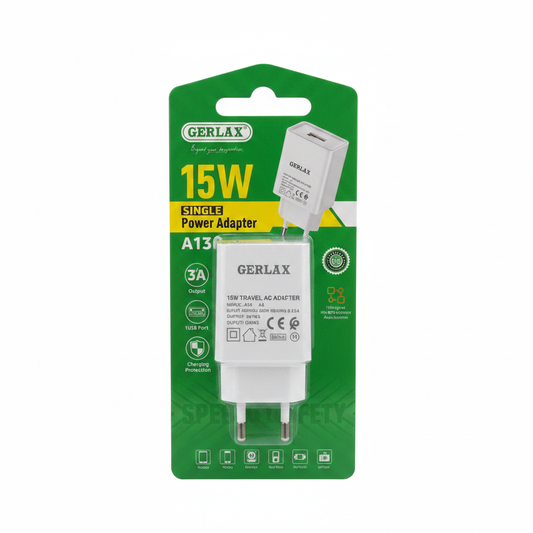 Karikues 15W USB-A Gerlax A130 - Green Blister Packaging