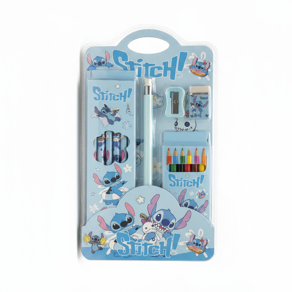 Set Shkrimi - Stitch (Blu e Çelët)