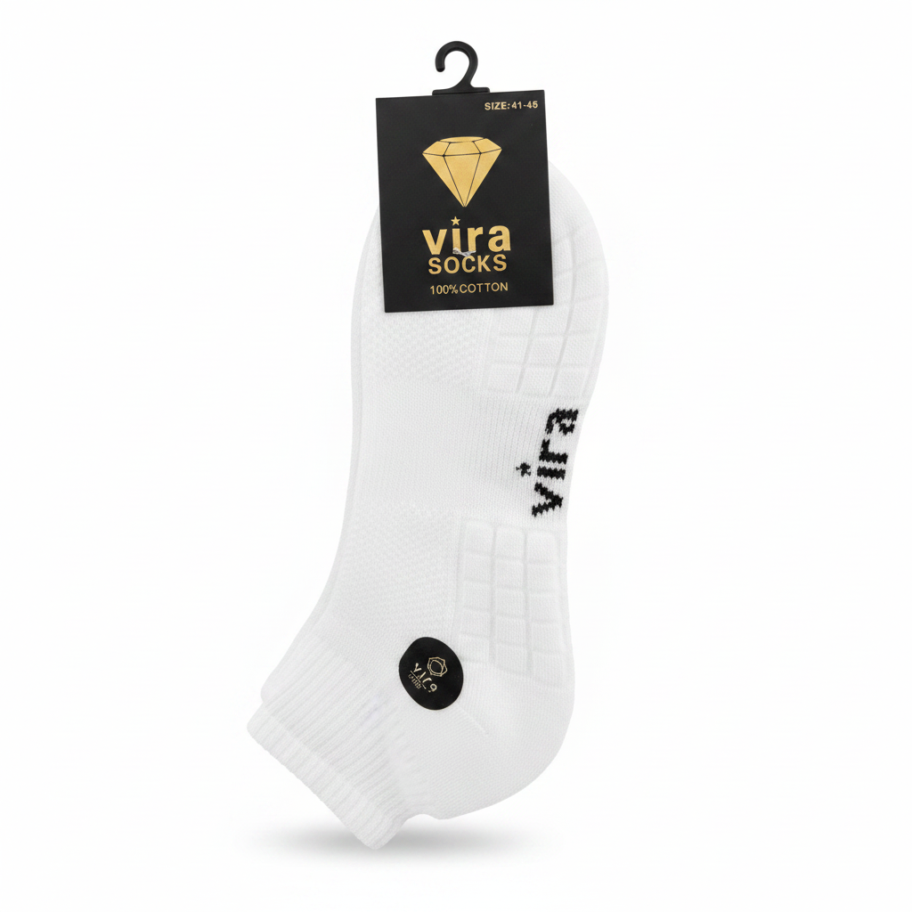 Çorape Burresh Vira Socks Sport të Bardha - Madhësia 41-45