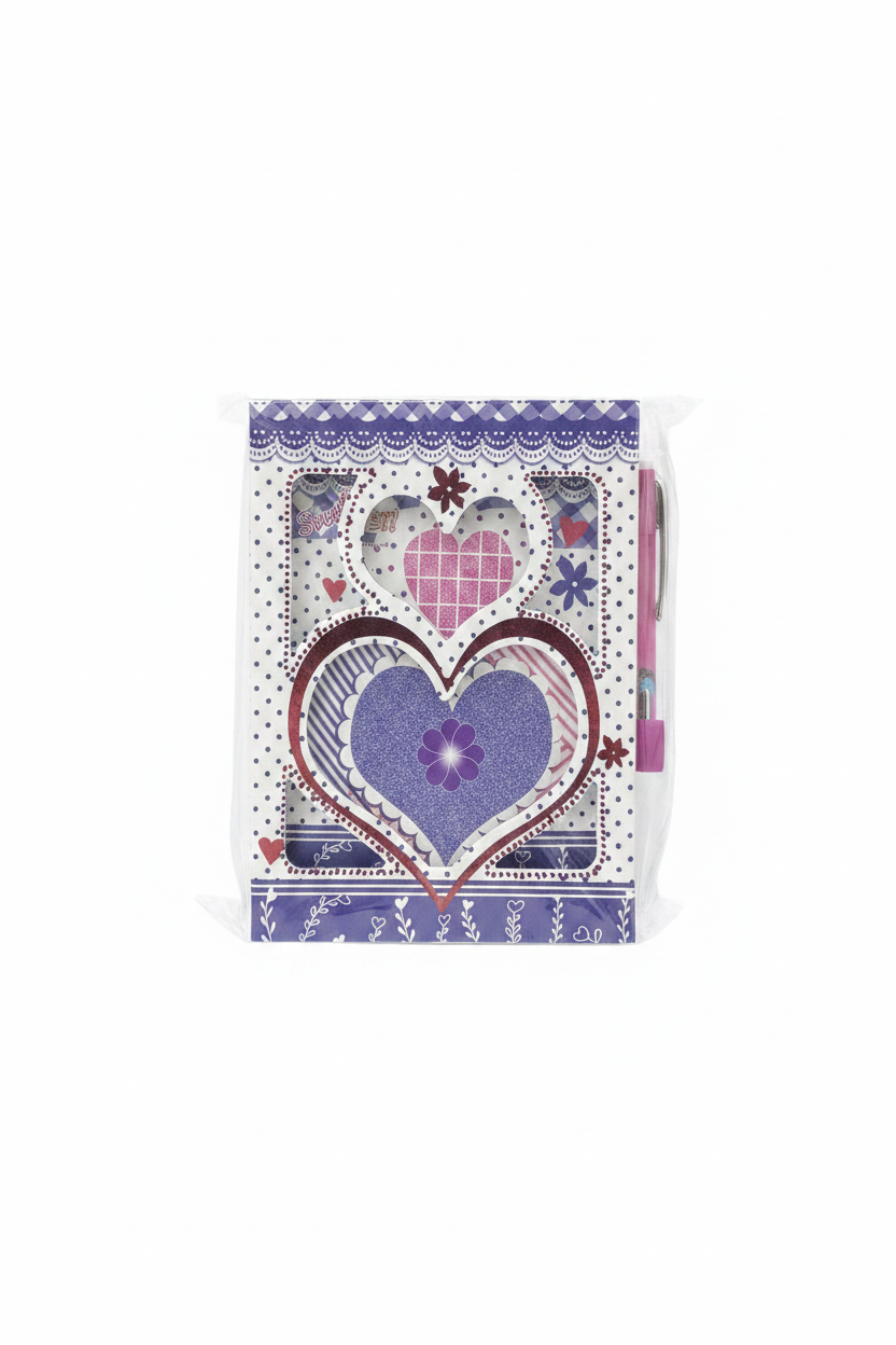 Fletore Ditari me Zemra Glitter - Sweet