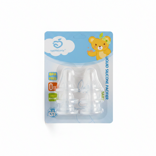 Cuccë Silikoni për Bebe 4 Copë — Liquid Silicone Pacifier BPA Free